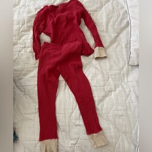 Fin and Vince crimson waffle set. Size 4/5